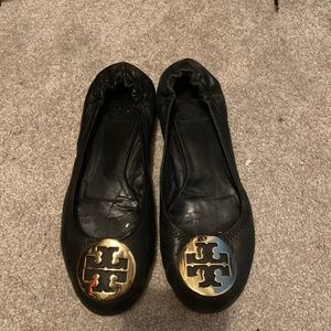 Tory Burch Black Leather Ballet Flats size 7.5